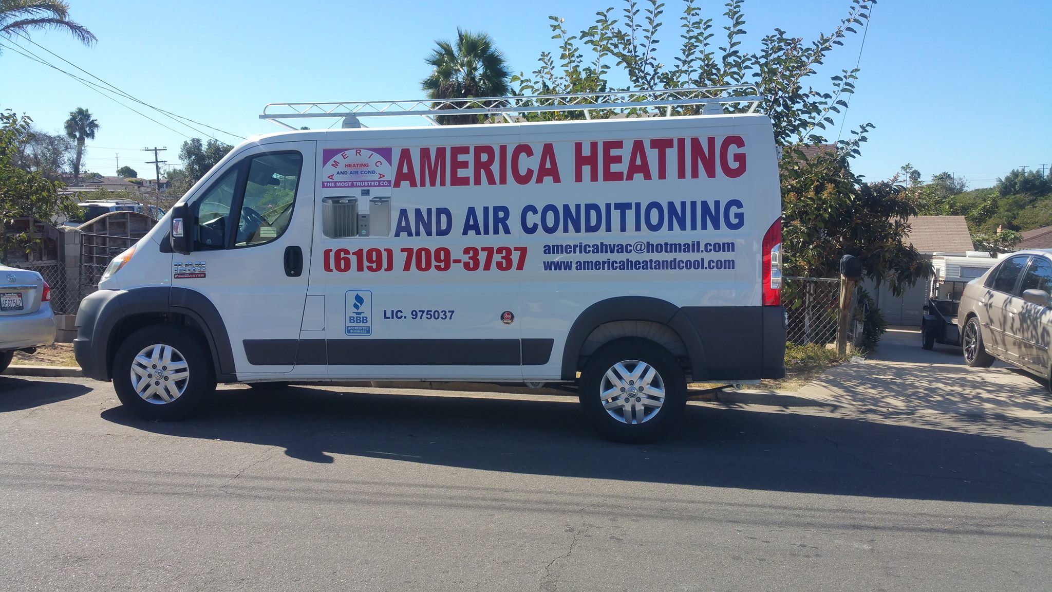 America Heating & Air Conditioning Van