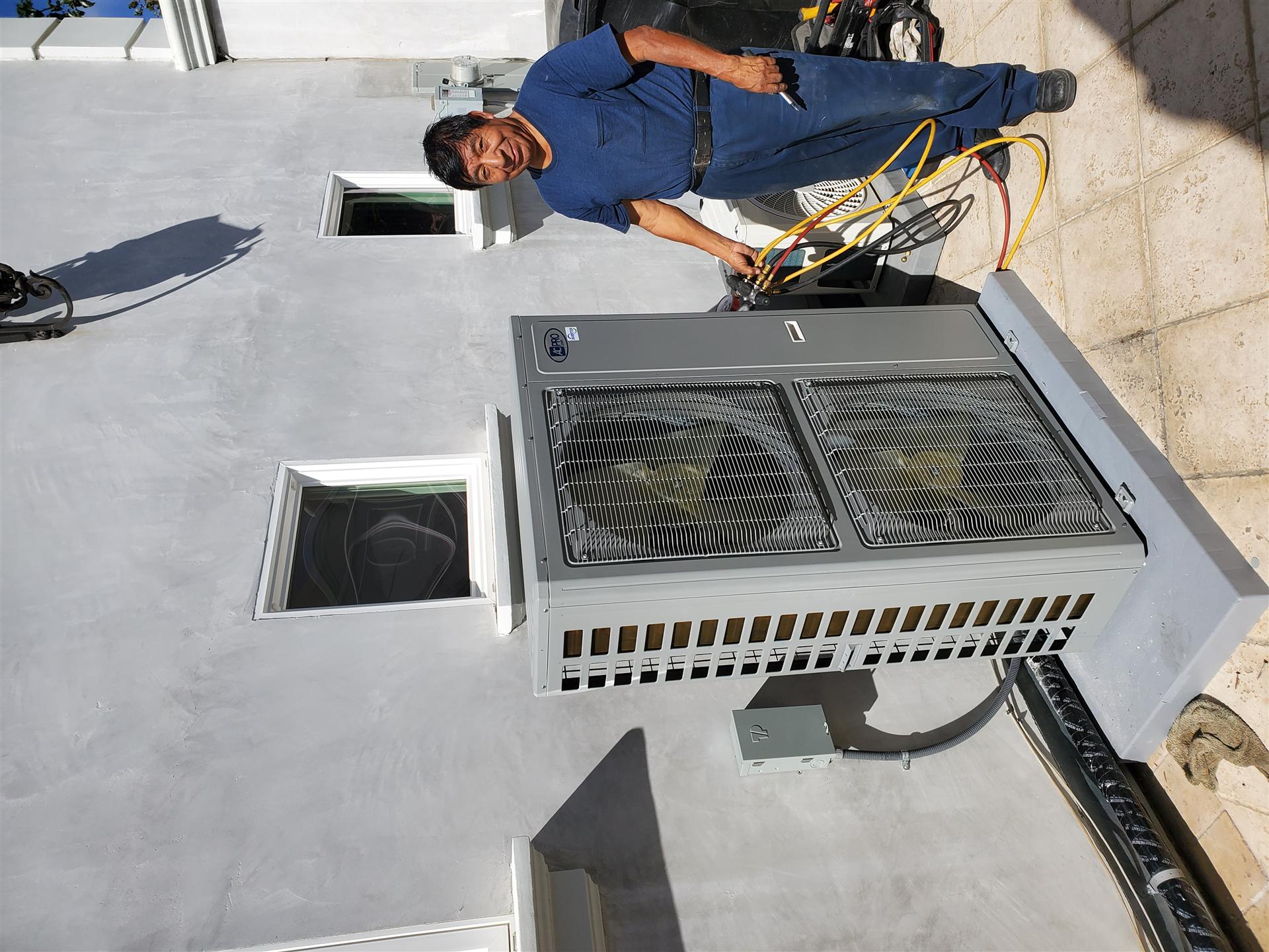 Lead Technician with New Installation